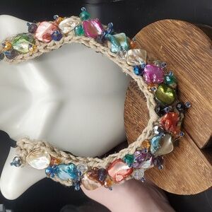 Overflow mother of pearl gloss the‎ island vacation necklace one of a kind ✨️